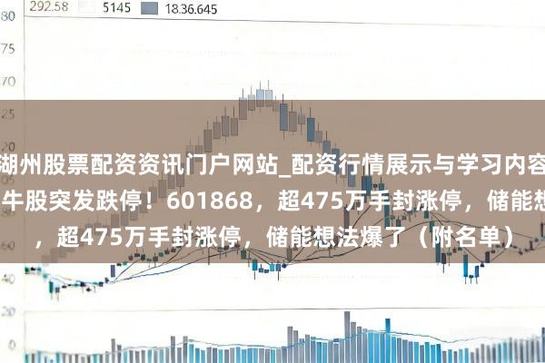 湖州股票配资资讯门户网站_配资行情展示与学习内容解析 603061，大牛股突发跌停！601868，超475万手封涨停，储能想法爆了（附名单）